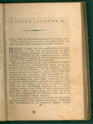 A short account of the malignant fever, lately prevalent in Philadelphia : with a statement of the proceedings that took place on the subject in different parts of the United States.