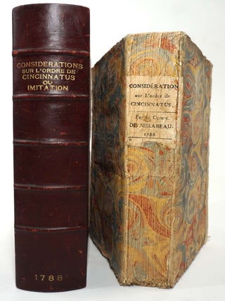 Item #10516 Considerations Sur l'Ordre de Cincinnatus, ou Imitation d'un Pamphlet...
