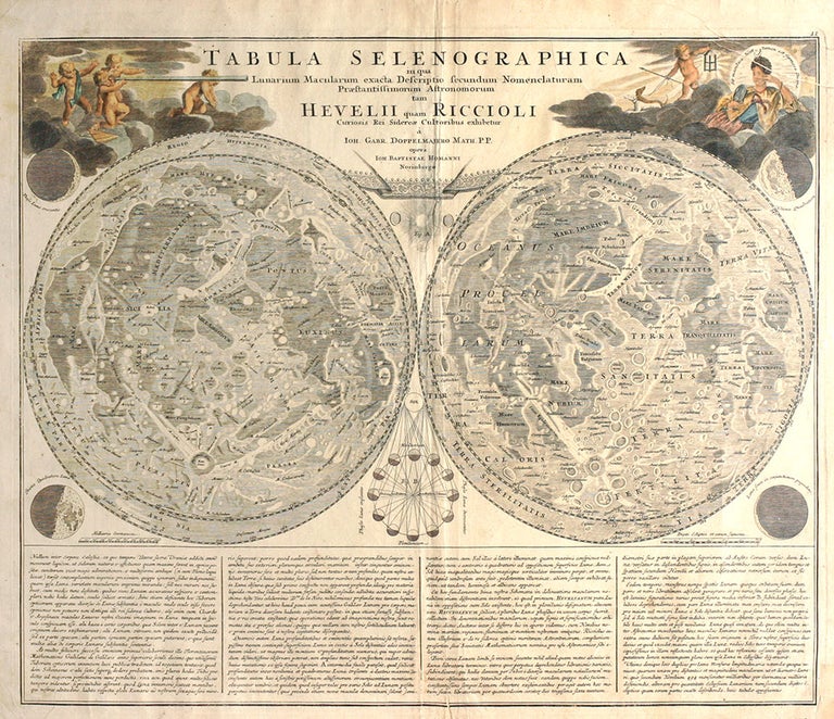 Item #10686 Tabula Selenographica in qua Lunarium Macularum Exacta Descriptio Secundum Nomenclaturam Praestantissimorum Astronomorum tam Hevelii quam Riccioli. Homann, Homann Heirs.