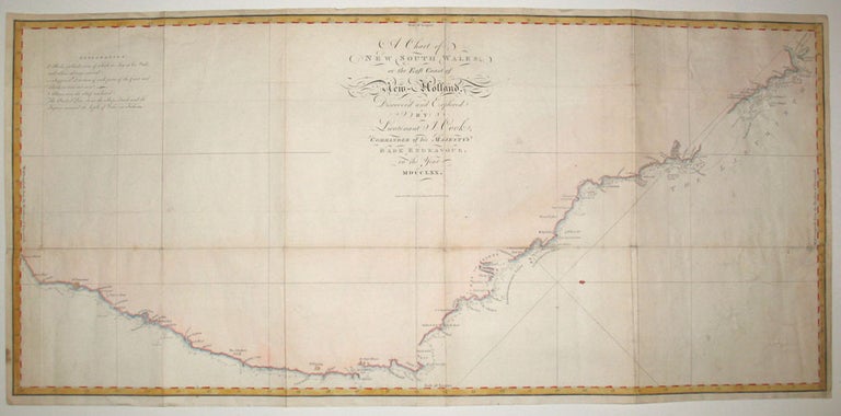 Item #10736 A Chart of New South Wales or the East Coast of New Holland Discover'd and Explored by Lieutenant J. Cook. James Cook.