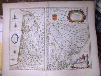 Item #10771 Carte du Bourdelois du Pais de Medoc (&) La Principaute de Bearn. Guilielmum Blaeu.