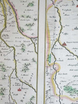Carte du Bourdelois du Pais de Medoc (&) La Principaute de Bearn.