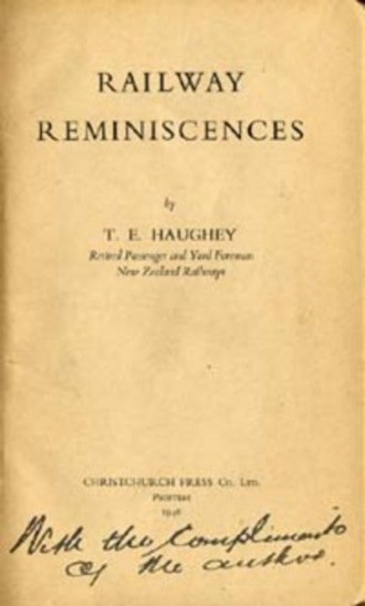 Item #11523 Railway Reminiscences. Haughey T. E.