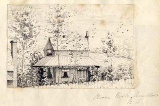 Original pencil sketch of cottage. Clover Nook, Auckland N.Z.