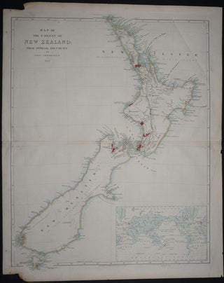 Item #12061 Map of the Colony of New Zealand; From Official Documents. John Arrowsmith