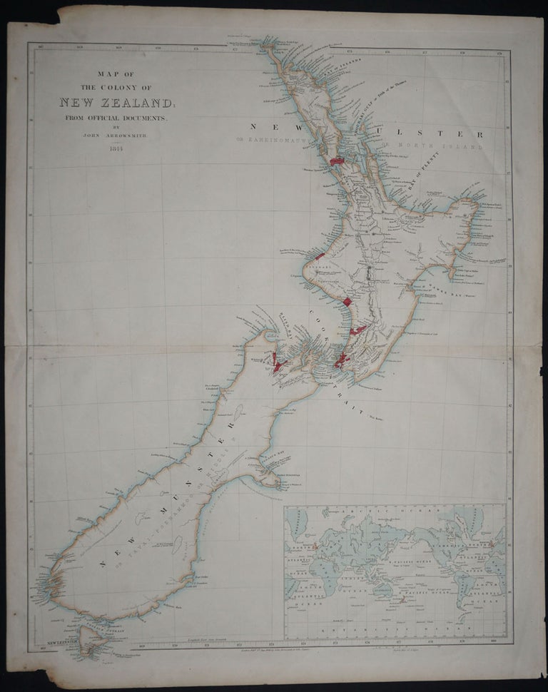 Item #12061 Map of the Colony of New Zealand; From Official Documents. John Arrowsmith.