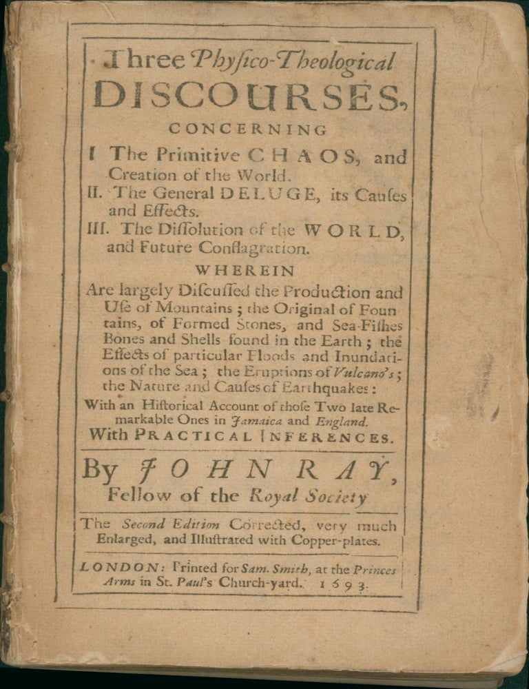 Item #12172 Three Physico-Theological Discourses. John Ray.