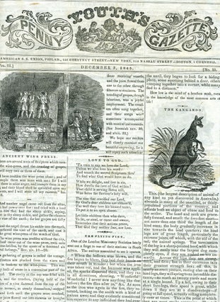 Item #12440 Youth's Penny Gazette with article & illustration of "The Kangaroo" American S. S. Union