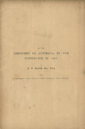 Item #12493 On the Discovery of Australia by the Portuguese in 1601, being a supplement to the...
