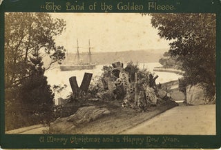 Albumen photograph, Sydney Harbor from the Botanical Gardens, one of "The Land of the Golden Fleece"