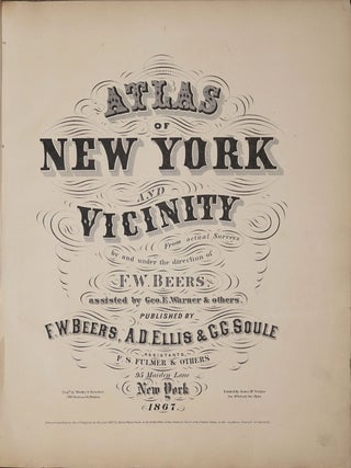 Atlas of New York and Vicinity. includes Dutchess County.