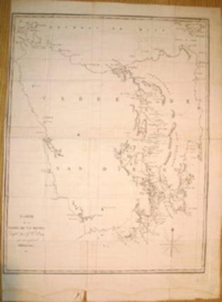 Item #12964 Carte de la Terre de Van Diemen dressee par G.W. Evans arpenteur general...
