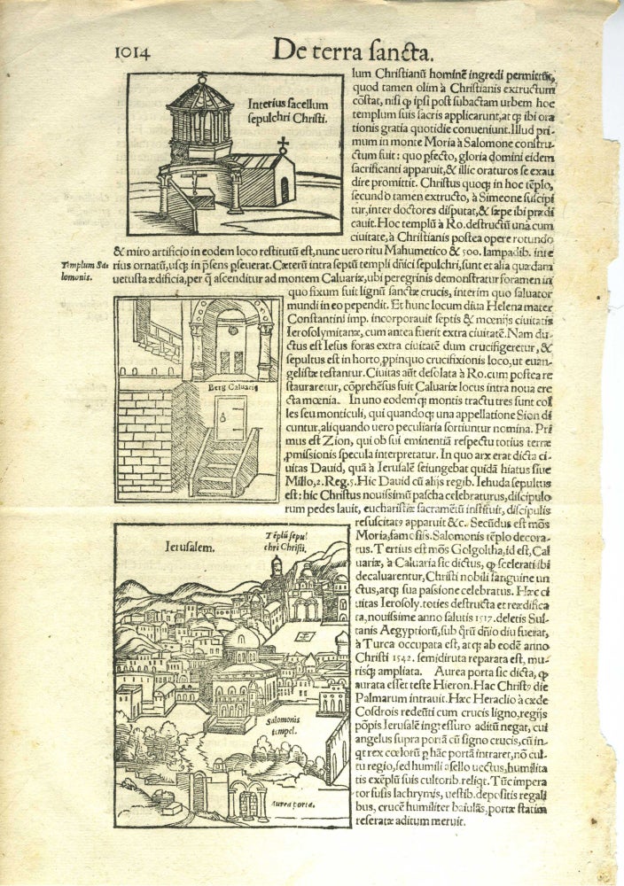 Item #13099 Print of Jerusalem, ca. 1590.
