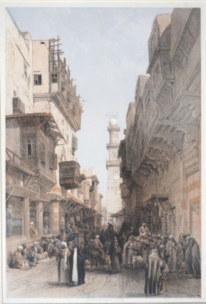 Mosque El Mooristan Cairo. Lithograph from Robert's "Holy Lands"