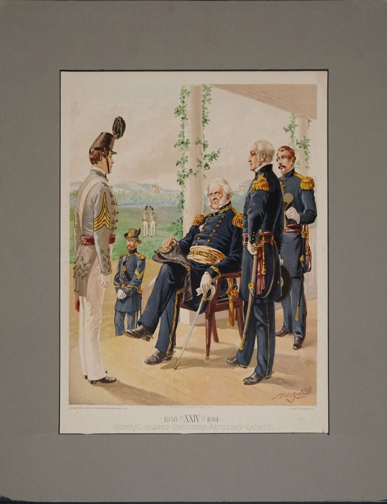 Item #13210 General-in-Chief Engineers Artillery Cadets. 1858 XXIV 1861. West Point Commandant & Cadets Uniforms. H. A Ogden.