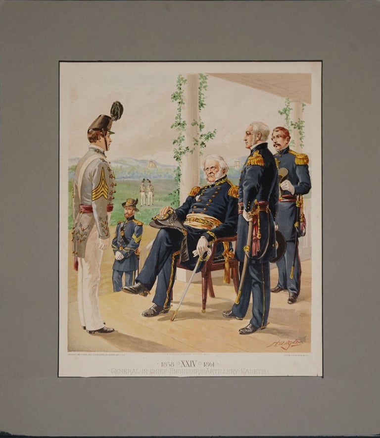 Item #13210 General-in-Chief Engineers Artillery Cadets. 1858 XXIV 1861. West Point Commandant & Cadets Uniforms. H. A. General Samuel B. Holabird Ogden.