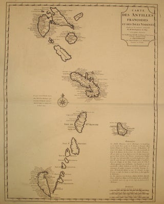 Item #13223 Carte des Antilles Francaises et des Isles Voisines. Guillaume De L'Isle