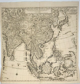 Item #13335 Carte des Indes et de la Chine / Dressée sur plusieurs Relations particulieres...