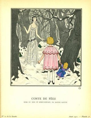 Item #13452 Conte De Fees, Robe Du Soir et Robe D'Enfant, De Jeanne Lanvin Print from the Gazette...