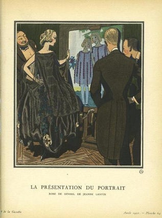 Item #13456 La Presentation Du Portrait: Robe de Diners, De Jeanne Lanvin Print from the Gazette...