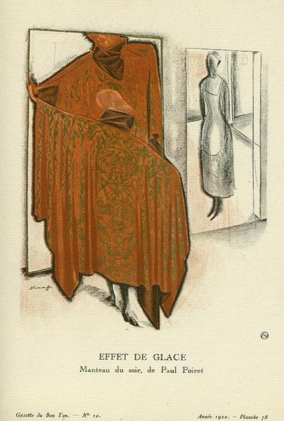 Item #13465 Effet de Glace: Manteau de soir, de Paul Poiret Print from the Gazette du Bon Ton.