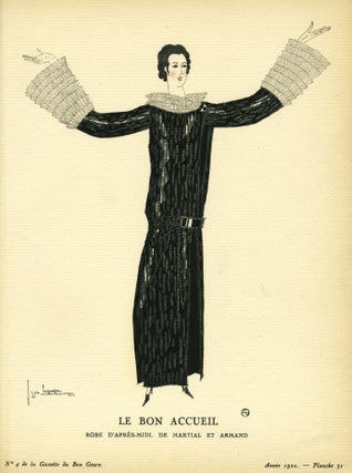 Le Bon Accueil: Robe D'Apres-midi, De Martial Et Armand Print from the Gazette du Bon Ton.