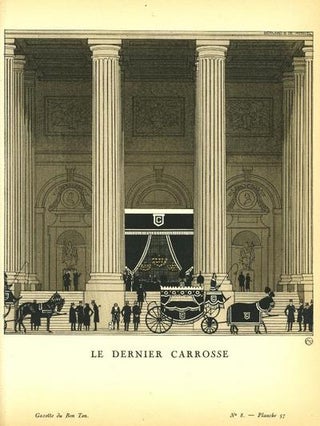 Item #13504 Le Dernier Carrosse. Print from the Gazette du Bon Ton