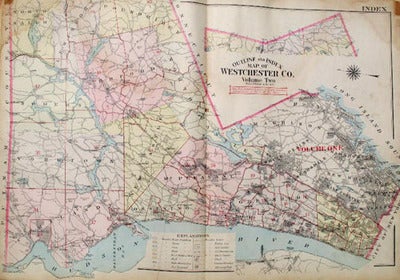 Item #13643 Outline and Index, Map of Westchester County. Volume Two. George W. Bromley, Walter S.