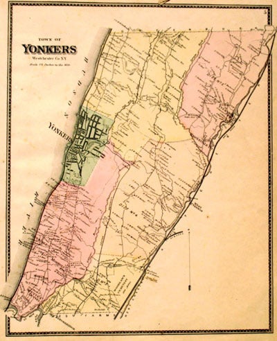 Item #13649 Town of Yonkers. F. W. Beers, Geo. Warner.