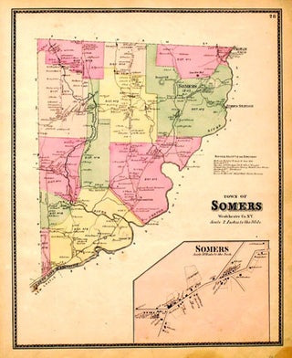 Item #13654 Town of Somers. F. W. Beers, Geo. Warner