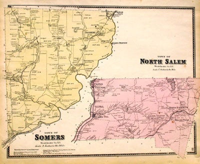 Item #13666 Town of Somers, Town of North Salem. F. W. Beers, Geo. Warner.
