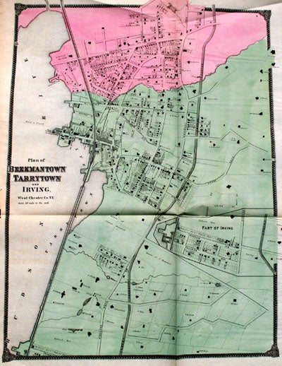 Item #13680 Plan of Beekmantown, Tarrytown, and Irving. F. W. Beers, Geo. Warner.
