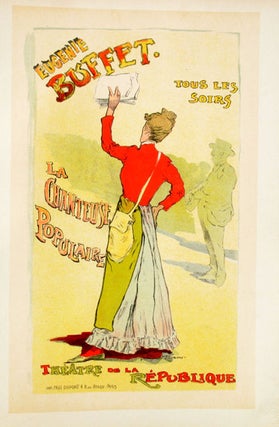 Item #13734 Affiche pour le Theatre de la Renaissance "Eugenie Buffet, la chanteuse populaire",...