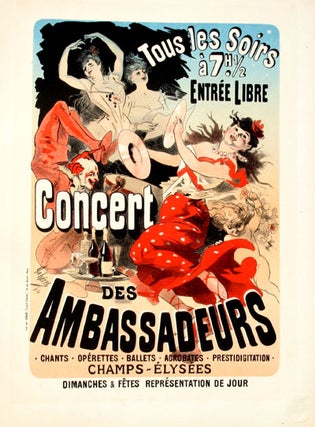 Item #13744 Affiche pour le "Concert des Ambassadeurs", Les Maitres de l'Affiche Pl. 165. Jules...