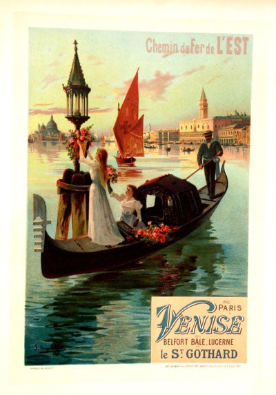Item #13748 Affiche pour la Compagnie de l'Est: "Venise", Les Maitres de l'Affiche, Pl 171. Hugo D'Alesi.
