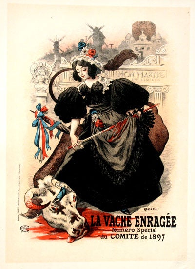 Item #13754 Affiche pour la "Vache enragee", Les Maitres de l'Affiche, Pl 179. Roedel.