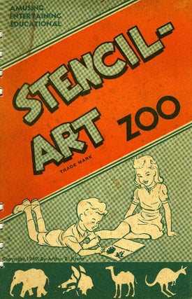 Item #13808 Stencil-Art Zoo, including stencil of Kangaroo. Arthur R. Krenz