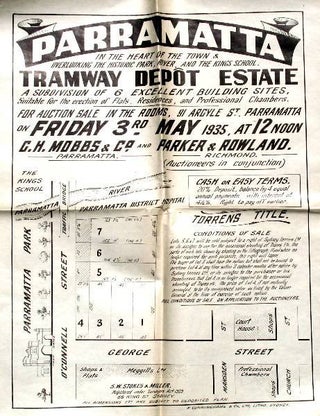 Item #13826 Parramatta Trainway Depot Estate. Land subdivision poster