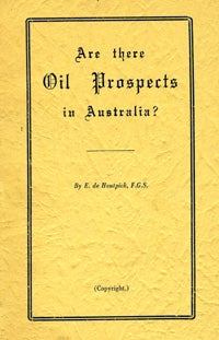 Item #13997 Are There Oil Prospects in Australia? E. de Hautpick