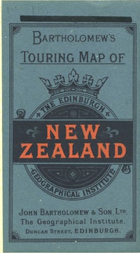 Item #14001 Bartholomew's Touring Map of New Zealand, the Edinburgh Geographical Institute