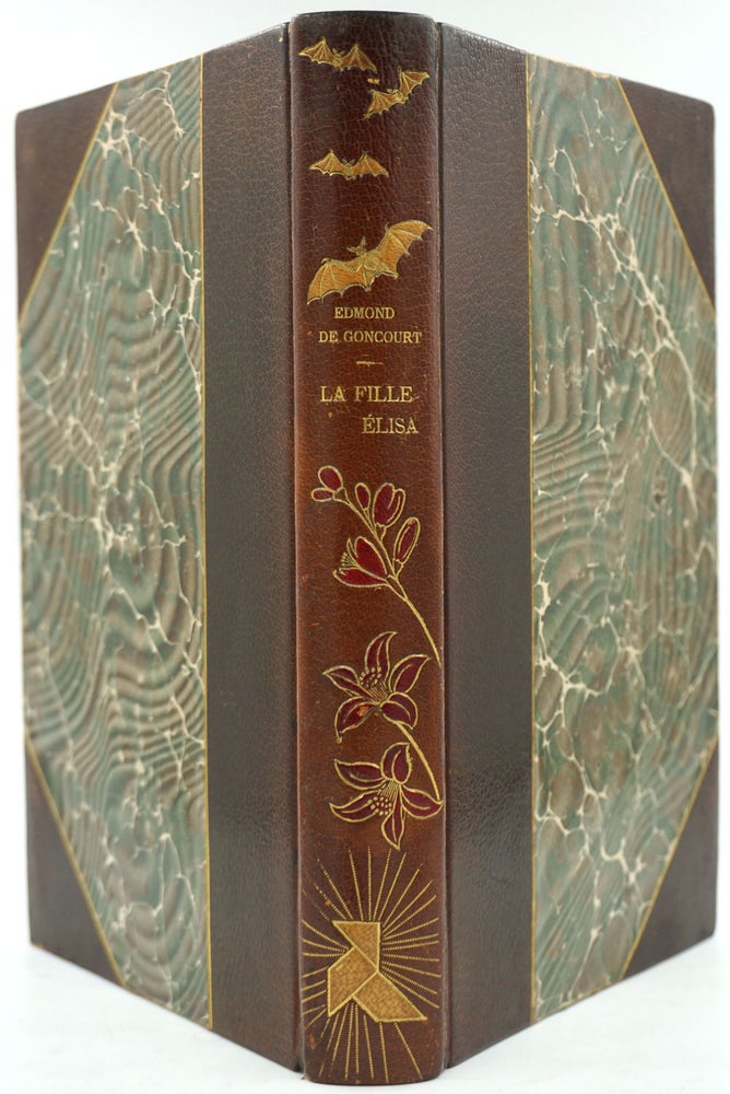 Item #14085 La Fille Elisa [with] 8pp prospectus and an original illustration bound in. Edmond de Goncourt.