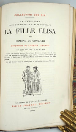 La Fille Elisa [with] 8pp prospectus and an original illustration bound in.