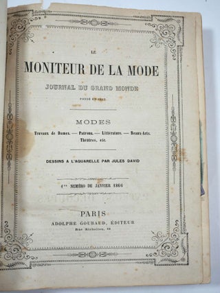 Le Moniteur de la Mode, Journal du Grand Monde, Janvier 1866 - Novembre 1866.