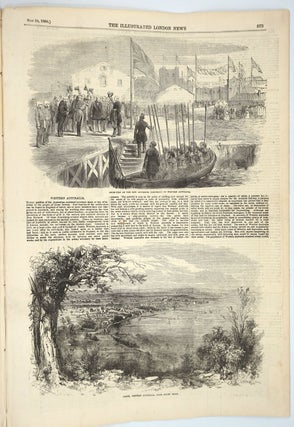 Item #14101 Perth, Western Australia, view from Mount Eliza and article in the Illustrated London...