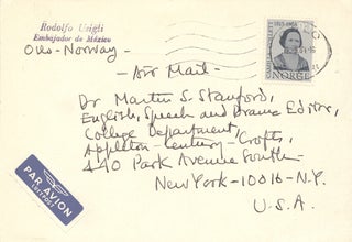 A small archive of literary correspondence from Rodolfo Usigli, 1963 - 1964.