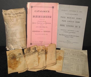 Item #14132 Archive of Wool and Catalogues for Merino & Lincoln Sheep auctions for 1883-1888