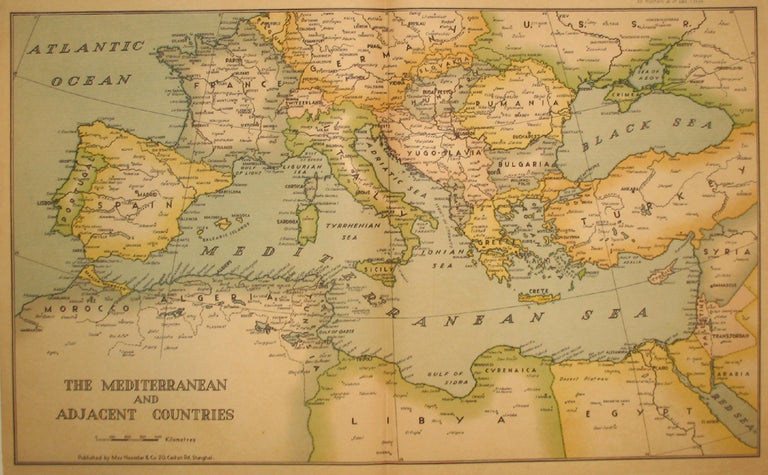 Item #14176 The Mediterranean and Adjacent Countries. Max Noessler, Co.