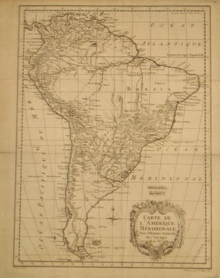 Item #14241 Carte de l'Amerique Meridionale, Pour l'Histoire Generale des Voyages in 8o. Benard...