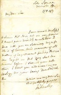 Item #14317 Autograph Letter signed ('Jos: Banks'). Joseph Banks, naturalist, President of the...