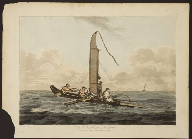 Item #14339 A Sailing Canoe of Otahaite. John Webber.